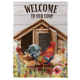 ‘Petal & Plow Coop’ Decorative Flag