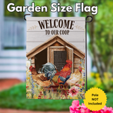 ‘Petal & Plow Coop’ Decorative Flag