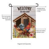 ‘Petal & Plow Coop’ Decorative Flag
