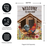 ‘Petal & Plow Coop’ Decorative Flag