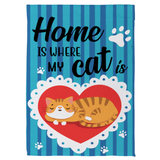 ‘Home is Where My Cat Is’ Decorative Flag