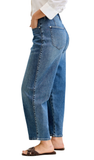 JUDY BLUE, High Waisted R.M. Barrel w/ Dart Detailing Jeans