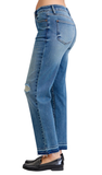 JUDY BLUE, Mr. BF Patch & Repair Destroy Release Hem Jeans