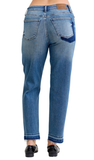 JUDY BLUE, Mr. BF Patch & Repair Destroy Release Hem Jeans