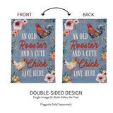 ‘Petal & Plow Rooster and Chick’ Decorative Flag