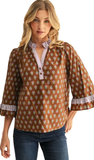 JODIFL, Bell Sleeve Floral Top