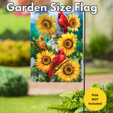 ‘Cardinals and Sunflowers’ Decorative Flag