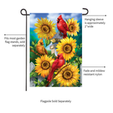 ‘Cardinals and Sunflowers’ Decorative Flag