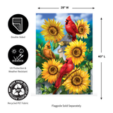 ‘Cardinals and Sunflowers’ Decorative Flag