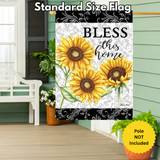 ‘Bless This Home Sunflowers’ Decorative Flag