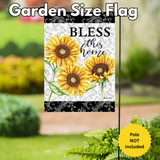 ‘Bless This Home Sunflowers’ Decorative Flag