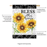 ‘Bless This Home Sunflowers’ Decorative Flag