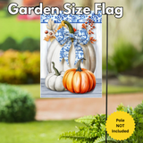 ‘Blue And White Pumpkins’ Decorative Flag