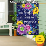 ‘With God’ Decorative Flag