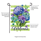 ‘Striped Hydrangeas’ Decorative Flag