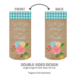 ‘Wait with God’ Decorative Banner Flag