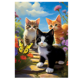 ‘Kittens and Butterflies’ Decorative Flag