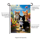 ‘Kittens and Butterflies’ Decorative Flag