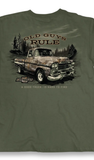 Old Guys Rule “Camo Truck” T-Shirt In Military Green