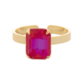 Sorrelli Octavia Adjustable Band Ring in Royal Red Delite