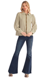JODIFL Long Sleeve Button Up Stripe Shirt, Assorted Colors
