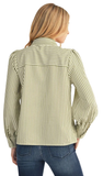 JODIFL Long Sleeve Button Up Stripe Shirt, Assorted Colors