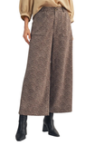 JODIFL Wide Leg Suede Leopard Pants