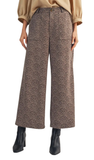 JODIFL Wide Leg Suede Leopard Pants