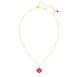 Sorrelli Cushion Cut Pendant Necklace in Red Carpet