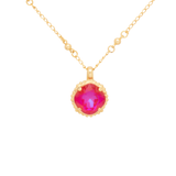 Sorrelli Cushion Cut Pendant Necklace in Red Carpet