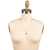 Sorrelli Izzy Decorated Pendant Necklace in Red Velvet