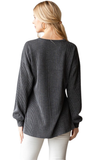 Heimish, Ribbed Sequins ‘BOO’ Top in Purple