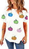 LDC Sequin Pumpkin Patched T-Shirt