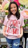 Faux Yarn Love Like Jesus Valentine T-Shirt