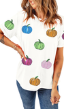 LDC Sequin Pumpkin Patched T-Shirt
