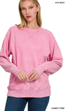 Zenana French Terry Pullover with Pockets, Assorted Colors