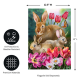 ‘Bunny Family’ Decorative Flag