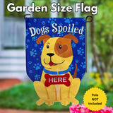 ‘Spoiled Pup Burlap’ Decorative Flag