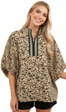 HEIMISH Animal Print V-neck Blouse