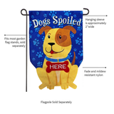 ‘Spoiled Pup Burlap’ Decorative Flag