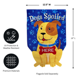 ‘Spoiled Pup Burlap’ Decorative Flag