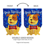 ‘Spoiled Pup Burlap’ Decorative Flag