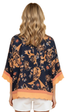 HEIMISH Paisley Button Blouse with Scallop Hem