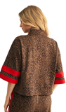 JODIFL Brown Faux Suede Leopard Set