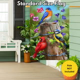 ‘Fence Post Birds’ Decorative Flag
