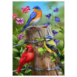 ‘Fence Post Birds’ Decorative Flag