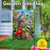 ‘Fence Post Birds’ Decorative Flag