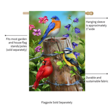 ‘Fence Post Birds’ Decorative Flag