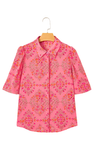 Floral Print Button Up Blouse
