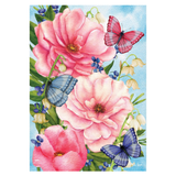 ‘Pink Peonies’ Decorative Flag